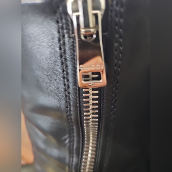 Gucci Black Leather Ankle Boots 38.5 - Picture 6 of 13